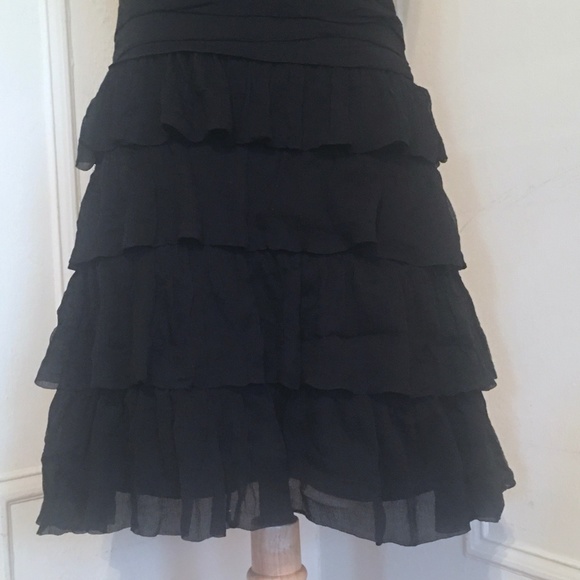 100% Silk Black Racerback Tank + Ruffle Dress - Picture 4 of 10
